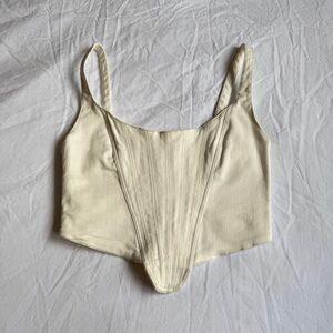 Zara Off-White Corset Top
